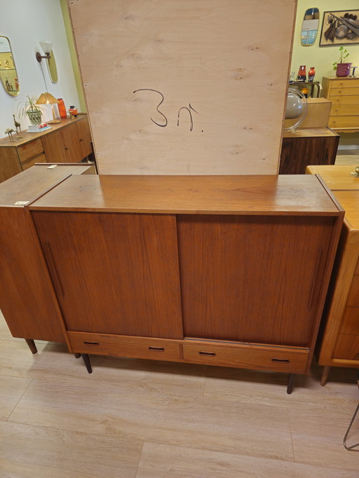 Vintage Danés Aparador Aparador Teca Armario