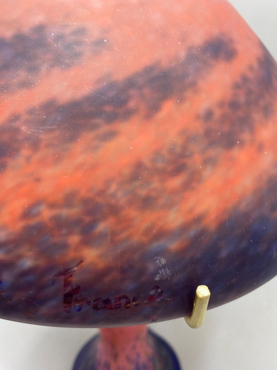 Image 1 of Art de France Lampe im Art-déco-Stil – Signiert „Art de France“ – 1970–1980 Pilzlampe