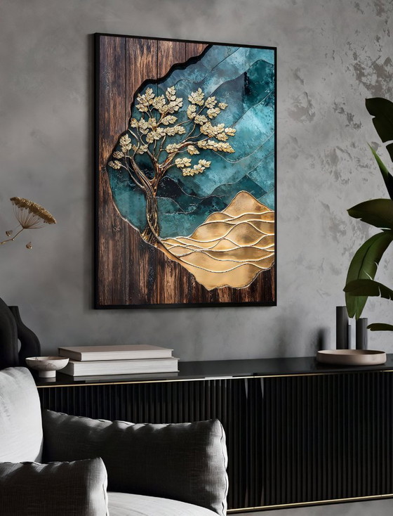 Image 1 of Acrylic Glass Artwork | 200x140 cm | Depthwave #8 (Ori, 1983)