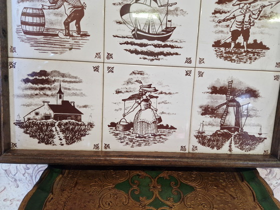 Image 1 of Old tray with tiles