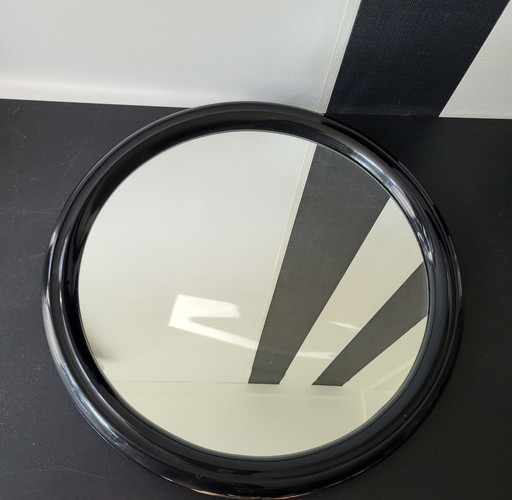 Espejo Tiger vintage negro de los años 70.