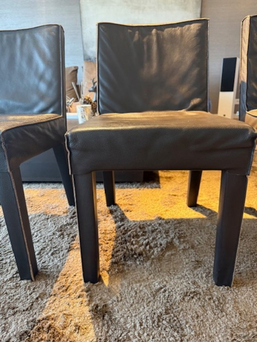 6x Piet Boon Saar dining room chair dark brown