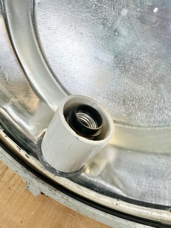 Image 1 of Lampada a sospensione industriale in alluminio pressofuso polacco di Mesko, anni '70