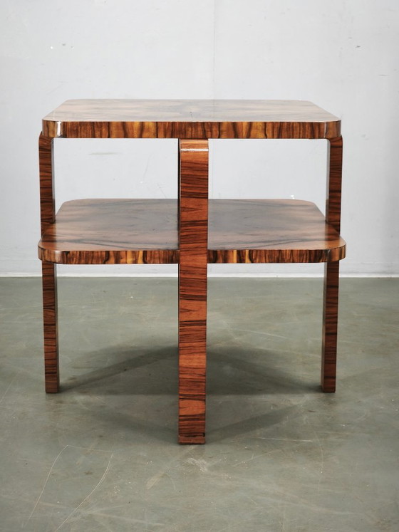 Tavolino da caffè Art Déco in noce a due livelli, anni '30, Cecoslovacchia – Tavolini da caffè, Wood (photo 10 of 12)