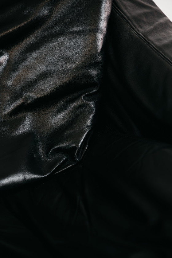 Image 1 of FAUTEUIL EN CUIR DE AKE FRIBYTTER POUR NELO MÖBEL SUÈDE, ANNÉES 1970