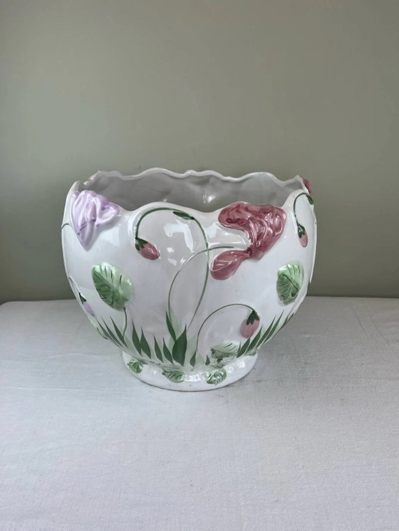 Importante vaso per piante in ceramica smaltata – Vasi per piante, Porcelain, Art Nouveau (photo 10 of 10)