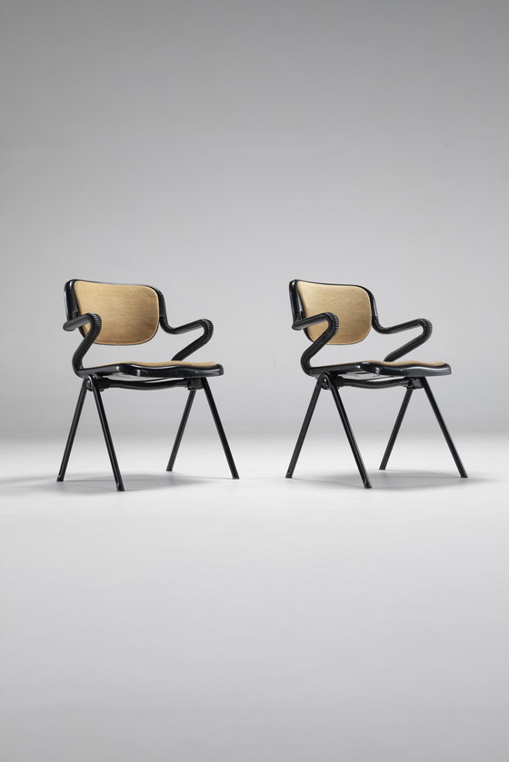 Image 1 of Pair Of Vertebra Chairs By E. Ambasz & G. Piretti For Anonima Castelli, Italy, 1970S