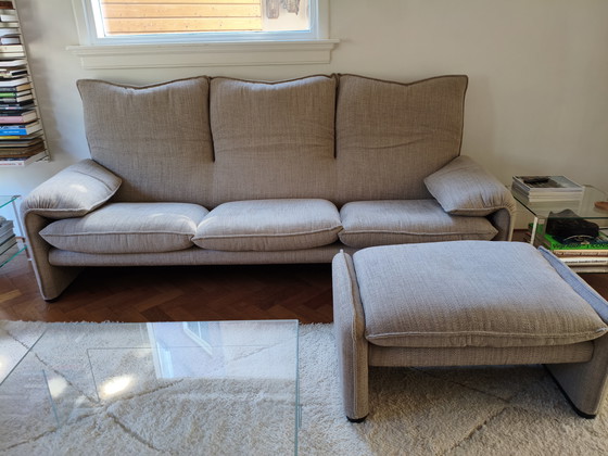 Image 1 of Cassina Maralunga 40 With Ottoman Reupholstered