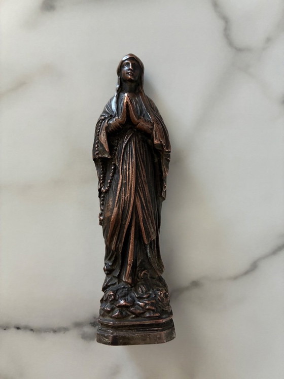 Metal Virgin Statuette, Early 20th Century – Decorative Objects (photo 2 of 7)