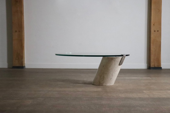 Image 1 of K1000 coffee table in marble and glass by Team Form aG for Ronald Schmitt, Switzerland 1970s