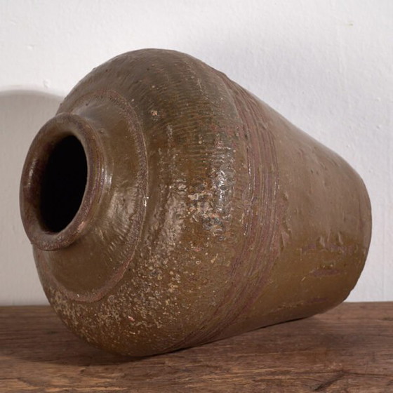 Kleine antieke geglazuurde keramische vaas (ca. 1900) #3 – Vazen (photo 5 of 9)