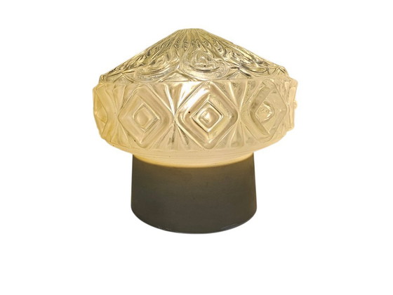 Image 1 of Mid Century - 'Diamond Cut' - flush mount - plafonniere - 70's 