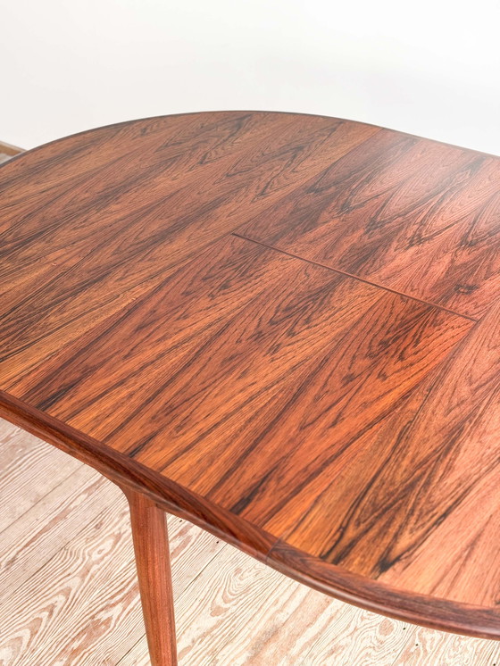 Image 1 of Table de salle à manger extensible de Niels O. Møller pour JL Mollers, ronde, design danois, années 1950, Danemark