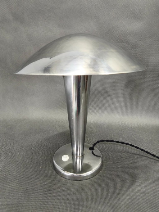 Bauhaus Chrome Table Lamp with Adjustable Shade, 1930s