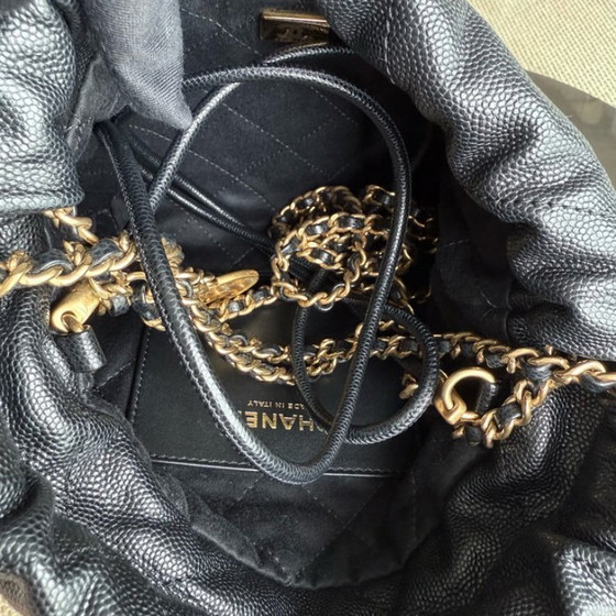 Image 1 of Chanel C22 Mini 22 Bag - Caviar Quilted Calfskin Crossbody Bag Gold Hardware Microchip