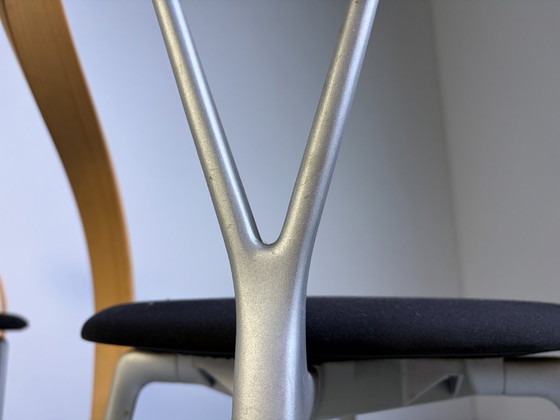 Revers Dining Chairs by Andrea Branzi for Cassina, 1993, Set of 6, Wood, Metal, Black, Modern (photo 5 of 13)