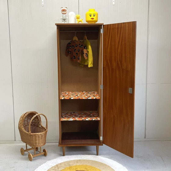 Image 1 of Vintage 1960s 1-door wardrobe kids' room hanging/shelving