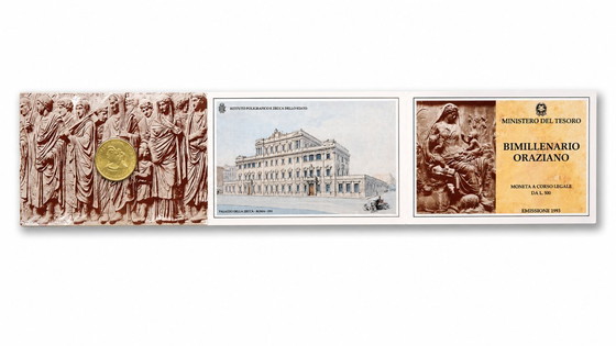 Image 1 of Moneda de plata bimilenar de Horacio de 1993