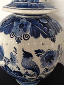 Vaso con coperchio Delft Blue VLS Velsen Holland, vaso di zenzero, vaso in urna