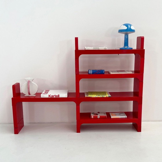 Estantería modular roja de Olaf Von Bohr para Kartell, años 70 – Librerías, Plastic (photo 11 of 13)