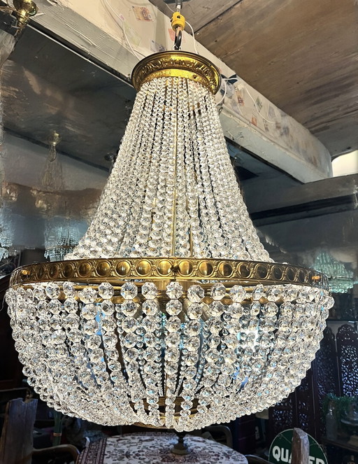 Mega XXL crystal vintage chandelier