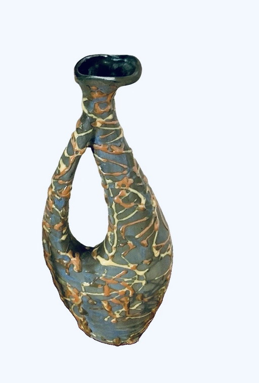 Vase Pichet Sculptural En Céramique Italienne — Pour Antoniazzi, C. 1950 (État Impeccable)