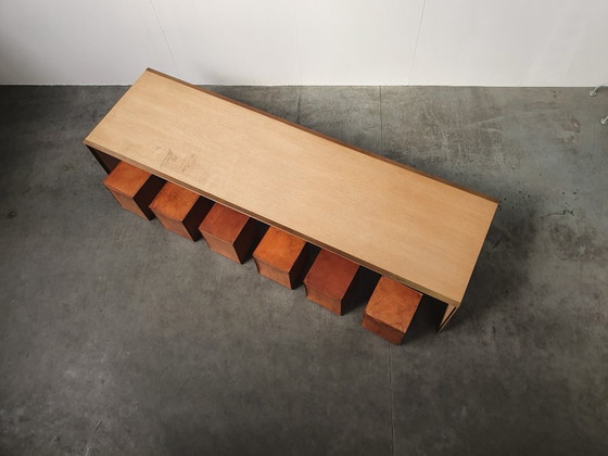 Image 1 of Oak Brass Vintage Design XL table custom made