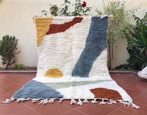 Tapis en laine pure à motifs colorés traditionnelle 150/250 cm – Aime Té, vloerkleden en tapijten, Wool