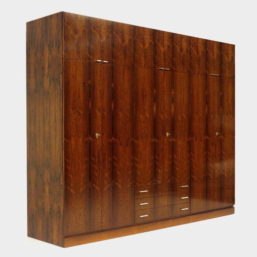 Grande armoire vintage XL en palissandre, années 1960