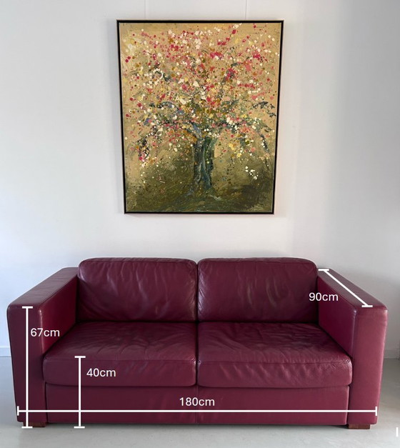 Image 1 of Set van 2 leren banken (Perida) - zgan