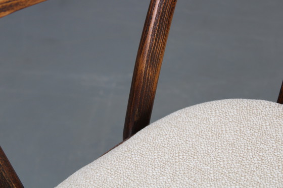 Image 1 of 1960 Antonin Suman Ensemble de six chaises de salle à manger en hêtre, restaurées