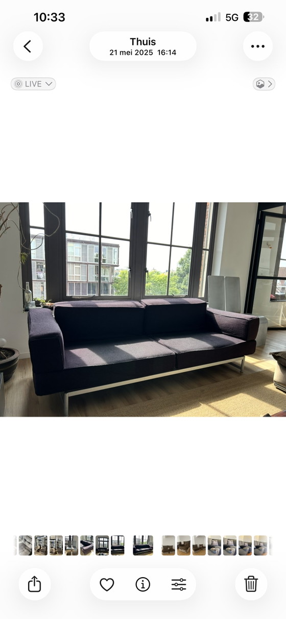 Piero Lissoni - Divano Reef in lana viola – Divani 3 posti, Wool (photo 3 of 11)