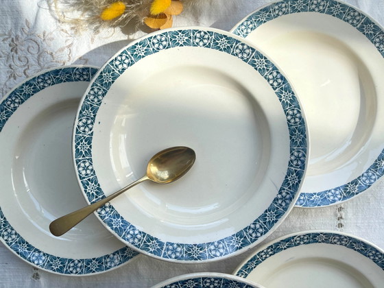 6 Piatti Fondi Longchamp 'René' in Ironstone Blu – Stoviglie (photo 2 of 16)