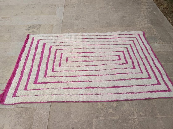 Image 1 of Authentiek handgemaakt Beni Ourain Berber tapijt, 140/260 cm