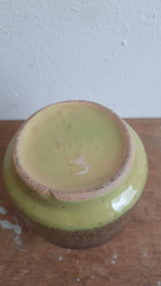 Image 1 of 1x Fat Lava vase, VEB Haldensleben, no. 3053, lgreen + lilac