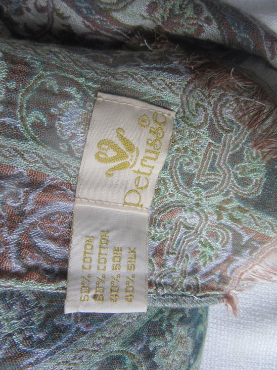 Petrusse sjaal, katoen en zijde, veelkleurig, Decoratieve objecten, Meerdere kleuren (foto 2 van 11)