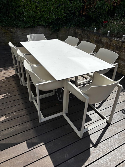 Table de jardin design FAZ Vondom 200×100 cm Écru – tuintafels, Fiberglass