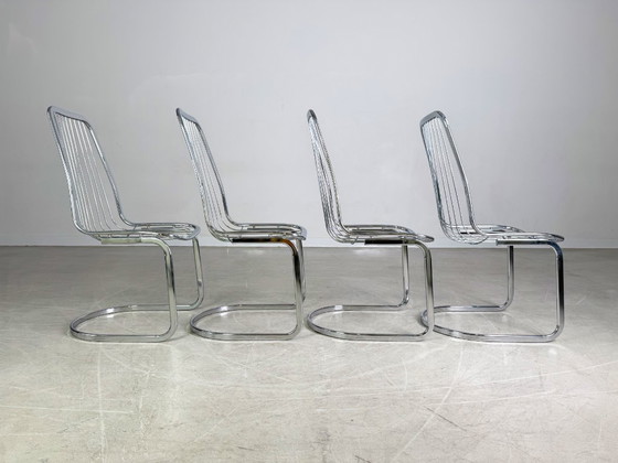 Image 1 of Set of 4 Gastone Rinaldi chairs, vintage design, Flynn, Italy, 1970