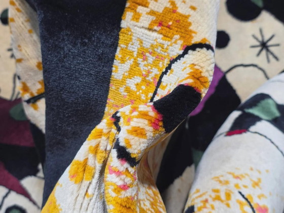 Alfombra de lana anudada a mano – Diseño de Joan Miró, base de algodón (260 x 190 cm) – Wool (photo 6 of 9)