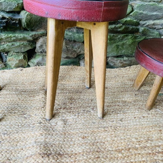 Image 1 of Set of 4 vintage stools from the 1960s