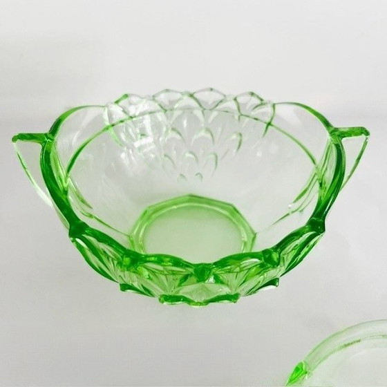 Bonbonnière vintage en verre vert Annagreen Bonbon Dish 1930 – Accessoires de table, Glass (photo 7 of 14)