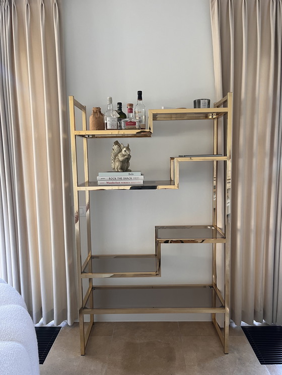 Image 1 of Massief messing Italiaanse etagère uit de jaren 70.