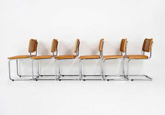 Image 1 of Sedie da pranzo stile B32 di Marcel Breuer, set da 6