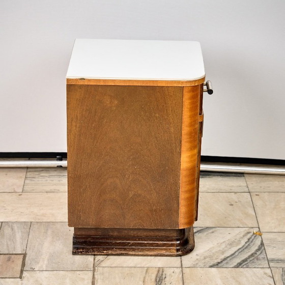 Image 1 of Set aus zwei Art-Déco-Nachttischen von Jindřich Halabala, Tschechoslowakei der 1940er Jahre