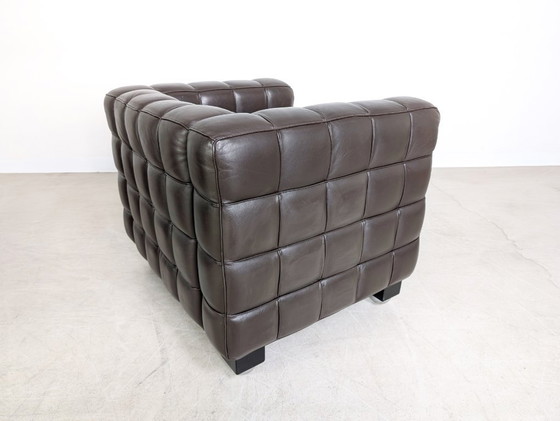Image 1 of 2x Sillones originales Wittmann Kubus Josef Hoffmann cuero marrón