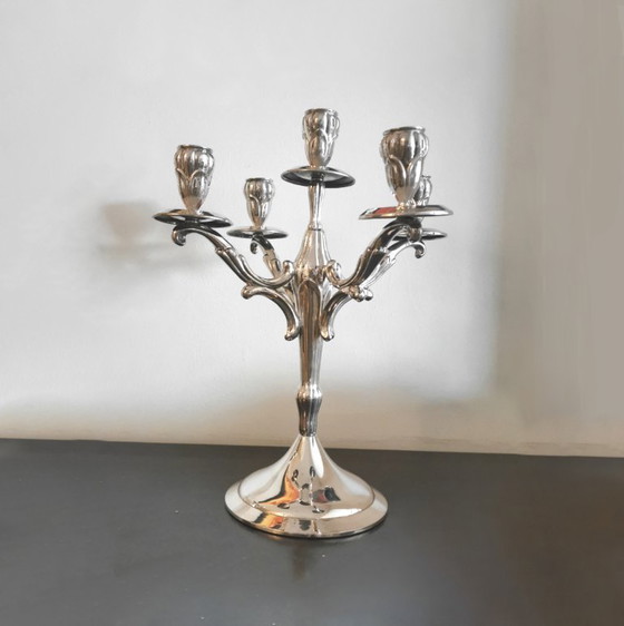 Image 1 of CANDELABROS DE ALPACA CON CONTRASTE