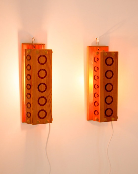 Mid-Century Modern Pine Wall Sconces from Vemdalia, Sweden, 1975, Set of 2 – Wall lights, Mid Century Modern (photo 10 of 13)