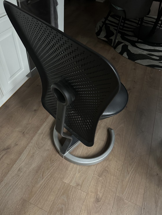 Image 1 of Sedia da ufficio Swopper in pelle nera