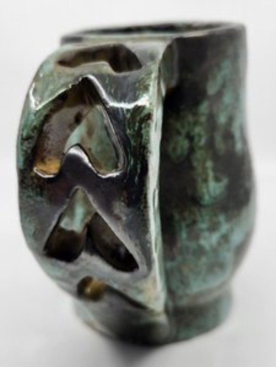 Image 1 of Alexandre Kostanda jarra de cerámica de gres Vallauris Francia 1950