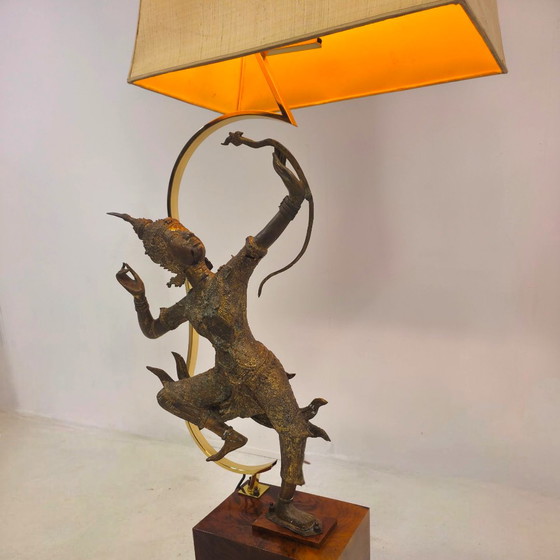 Image 1 of Lampada da tavolo bohémien di metà secolo Pragos con il dio Rama, anni '70